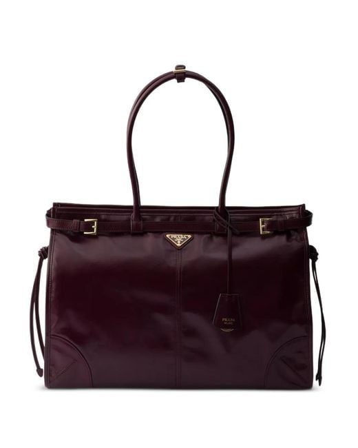 Prada Purple Bonnie Extra-Large Leather Bag