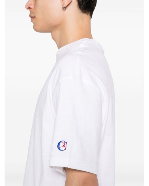 Champion White Logo-embroidered Cotton T-shirt for men