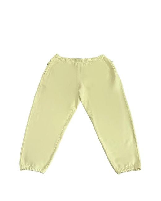 Nike Yellow Solo Swoosh Fleece Track Pants for men