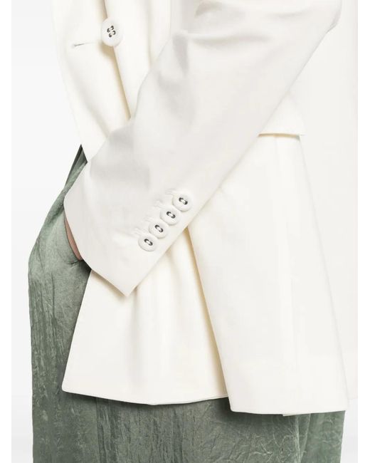 Circolo 1901 White Double-Breasted Blazer