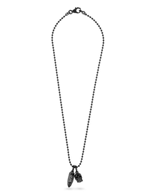 Philipp Plein White Skull-Motif Necklace for men