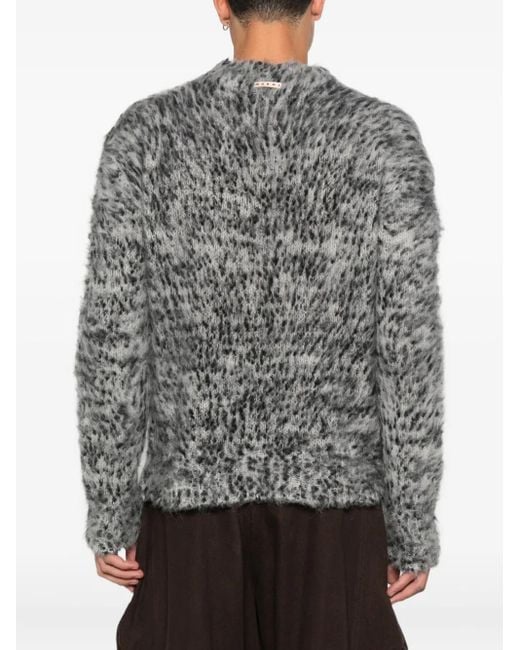 Marni Gray Round Neck Sweater for men