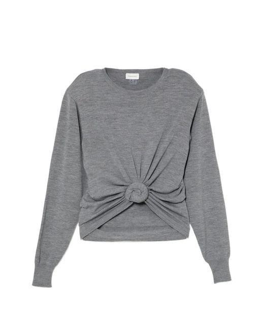 Magda Butrym Gray Knotted Longsleeve