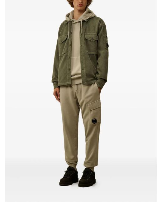 C P Company Natural Cargo Drawstring Track Pants for men