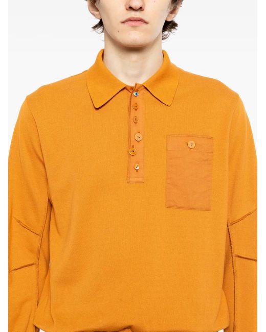 Undercover Orange Cotton Polo Shirt for men