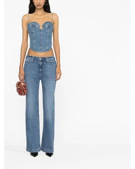 Magda Butrym Denim Korset in het Blue