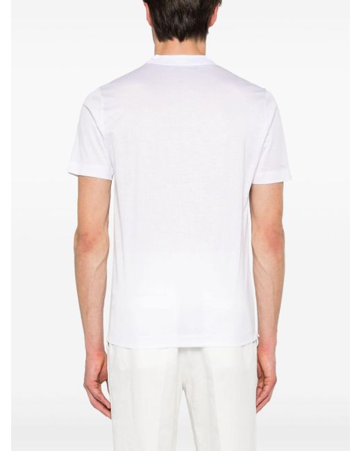 Camiseta de manga corta Canali de hombre de color White