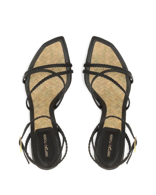 Sergio Rossi White Braid Sandals
