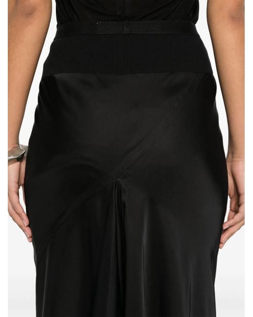 Falda Bias midi Rick Owens de color Black