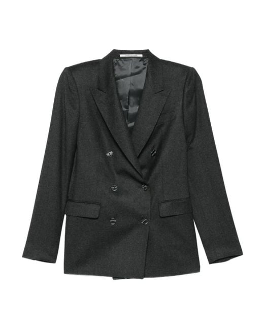 Tagliatore Black Anthracite Pleated Suit