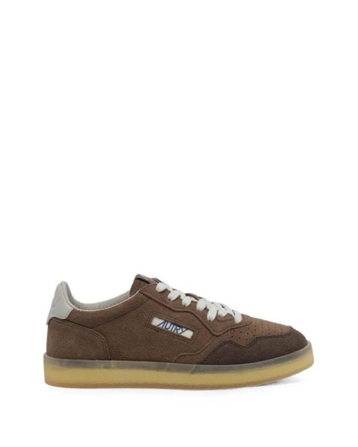 Autry Brown Medalist Low Sneakers for men