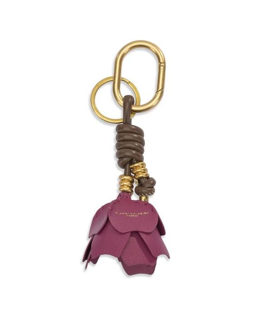 Gianni Chiarini Pink Desert Flower Leather Charm