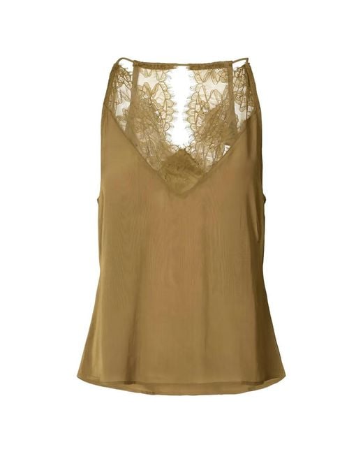 Rabens Saloner Green Caraco Jodie Bordé De Dentelle