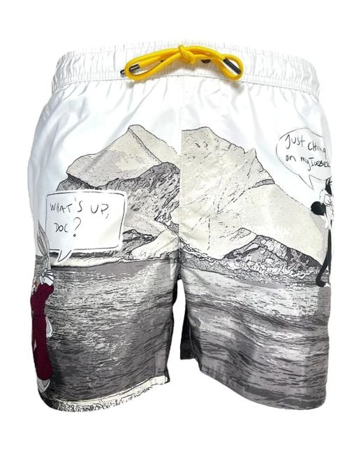 Iceberg Badeshorts Mit Bugs Bunny in Gray für Herren
