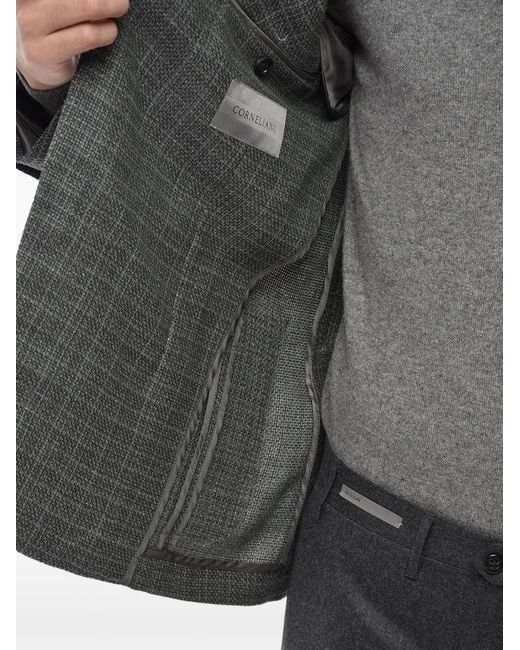 Corneliani Gray Academy Soft Single-Breasted Blazer for men