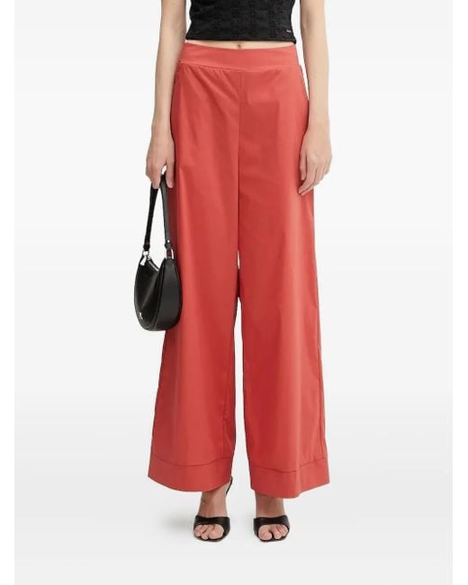 Liu Jo Red Verzierte Hose mit weitem Bein