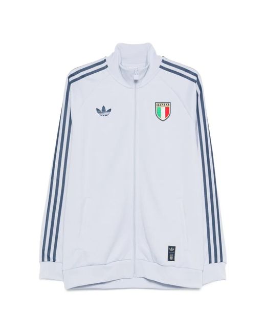 Adidas Blue X Italia Zipped Sweatshirt for men