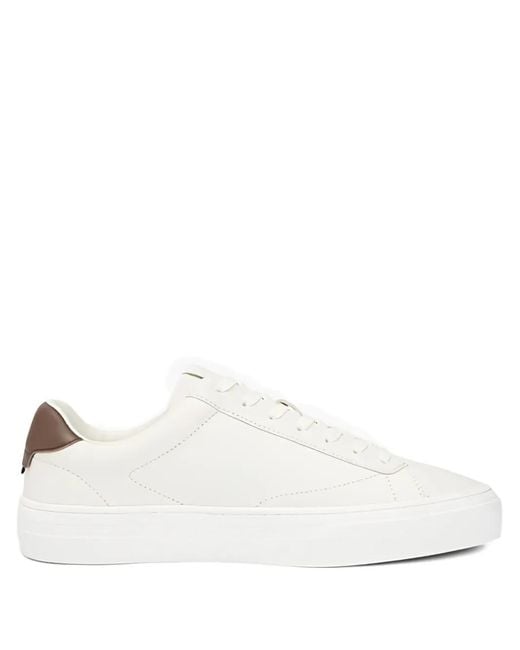 Tommy Hilfiger White Round-Toe Sneakers for men