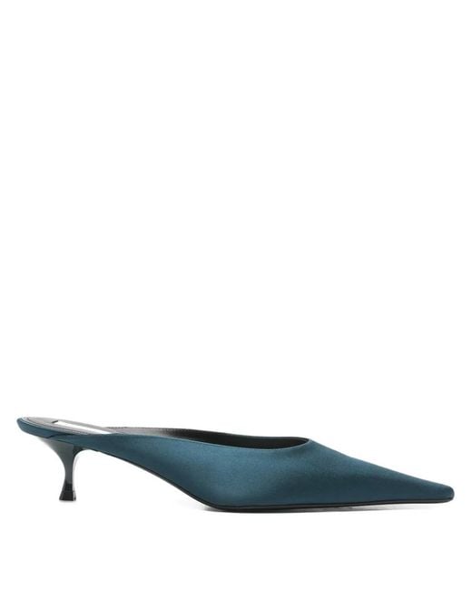 Victoria Beckham Blue 45Mm Pointed Mules