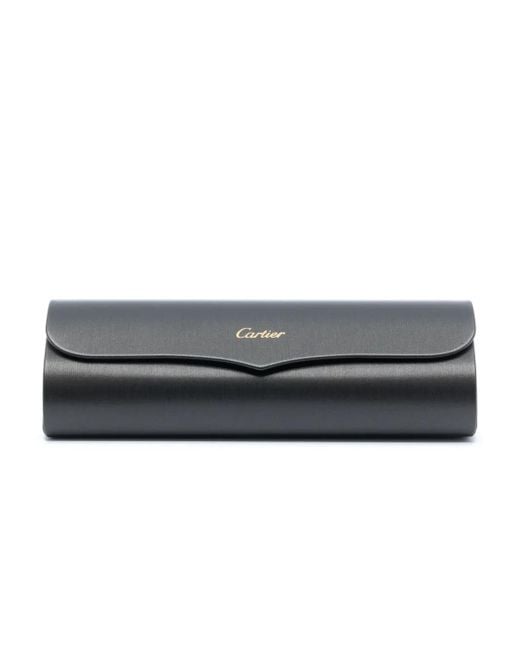 Cartier Gray Rimless Square-Frame Sunglasses