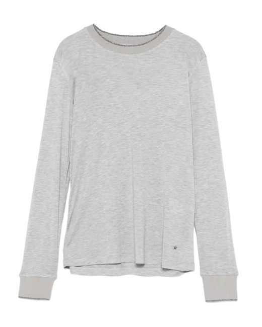 Lorena Antoniazzi グリッターネック ロングtシャツ Gray