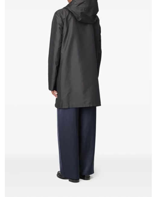 Fay Black Hooded Hook Parka