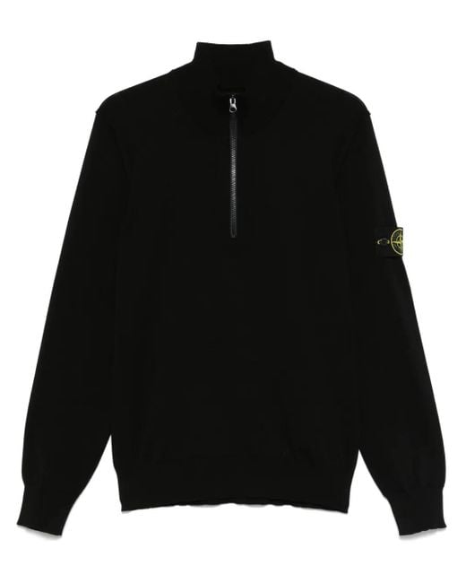 Stone Island Trui Met Compass-Logopatch in het Black voor heren