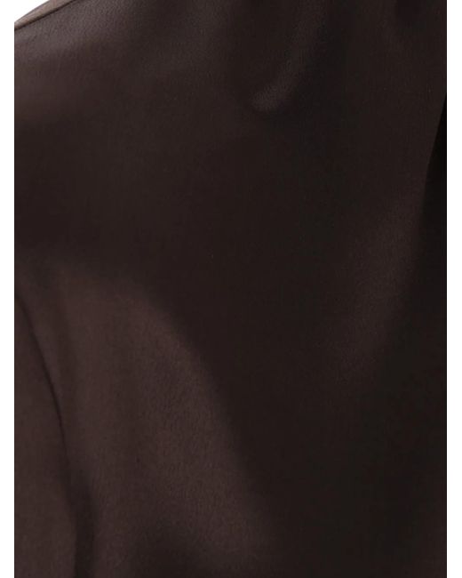Saint Laurent Brown Satin Blouse