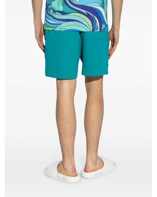 Moschino Katoenen Shorts Met Logo-reliëf in het Blue voor heren