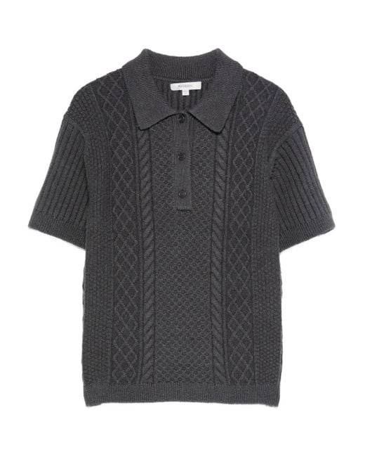 J.W. Anderson Kabelgebreide Polotop Met Polokraag in het Black