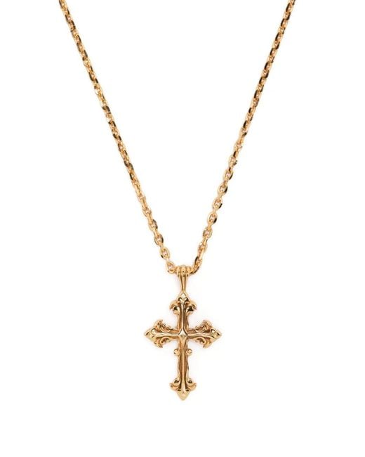 Emanuele Bicocchi Metallic Cross Pendant Necklace