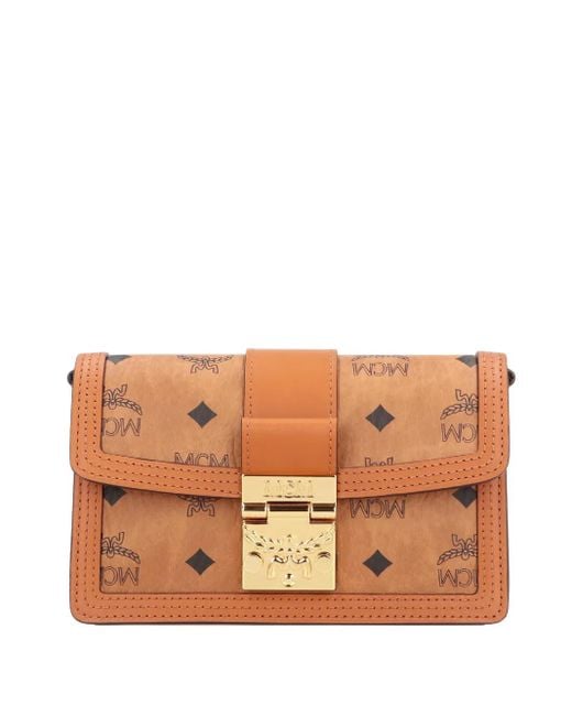 MCM Brown Tracy Clutch mit Monogramm