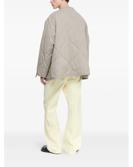 J.W. Anderson Gray Quilted Button Coat for men