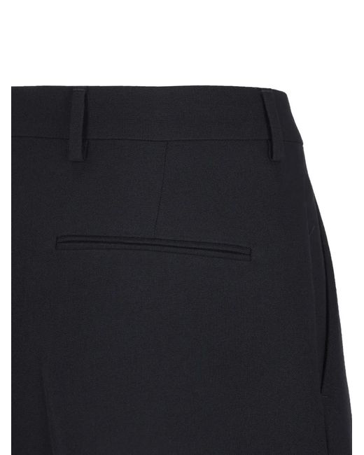 Valentino Garavani Blue Pantalon De Tailleur À Plis Marqués for men