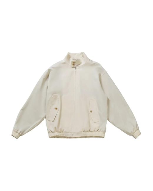 Auralee Wool Bomber Jacket White