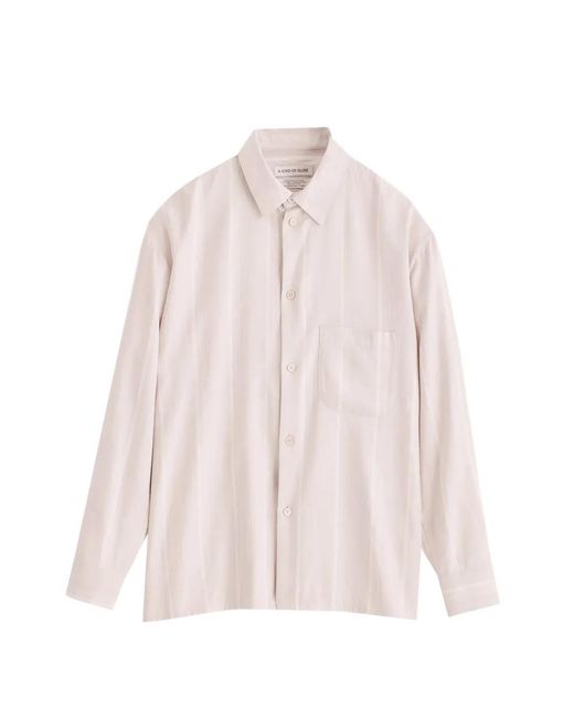 A Kind Of Guise Pink Gusto Striped Flannel Shirt for men