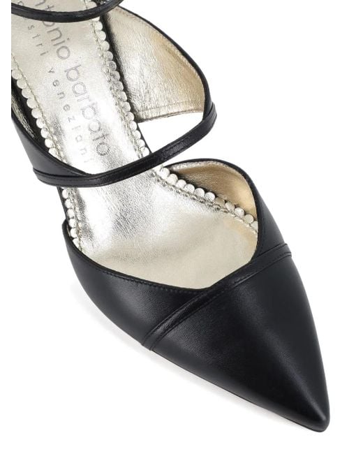 Antonio Barbato Maestri Veneziani Black Cut-Out Leather Pumps