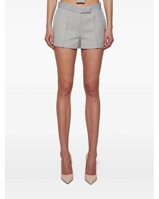 Alex Perry Gray Wool Mini Shorts
