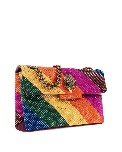 Kurt Geiger Gray Mini Kensington Crystal-Embellished Bag