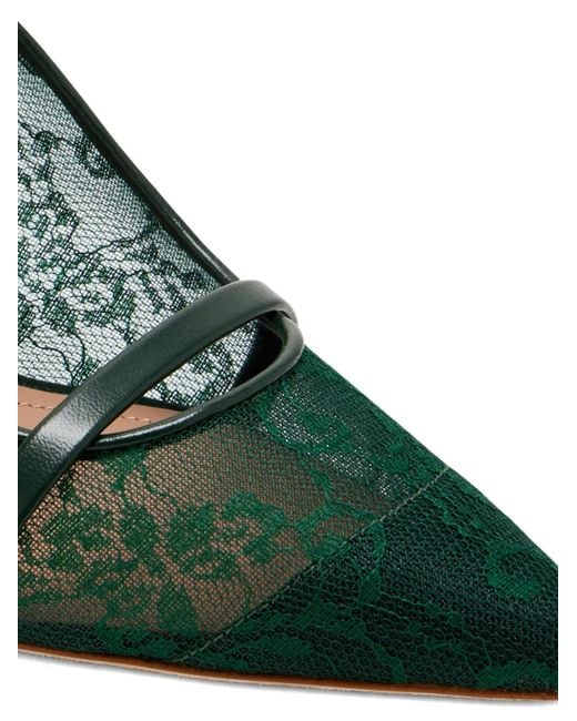 Malone Souliers Green X Nojoud Alrumaihi Maureen Leather-Strap Mules