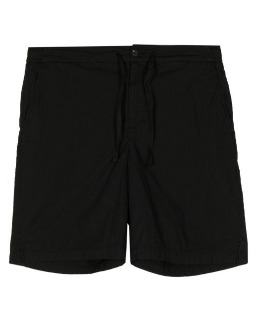 Frescobol Carioca Black Sergio Seersucker Deck Shorts for men
