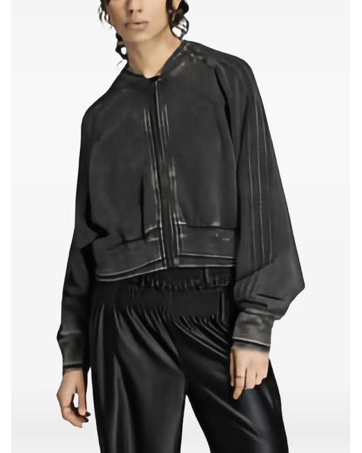 Adidas Black Sst Double-Layered Cropped Jacket