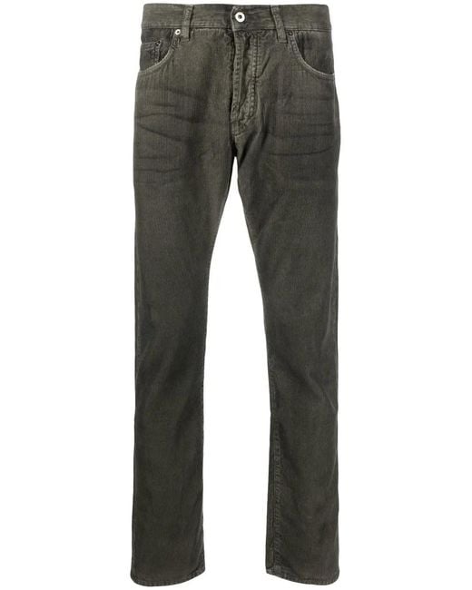 14 Bros Gray Logo-Patch Straight-Leg Jeans for men