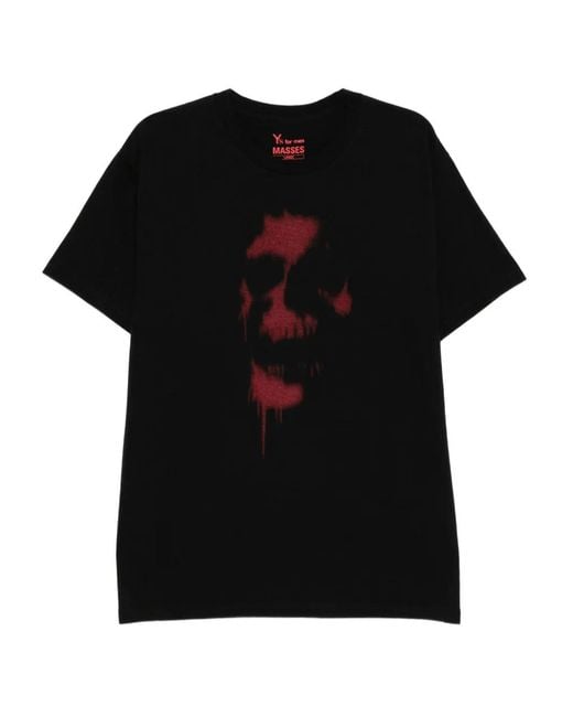 Y's Yohji Yamamoto Black For Masses Printed T-Shirt for men