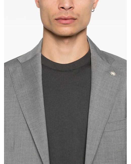 Manuel Ritz Gray Patch-Pocket Blazer for men