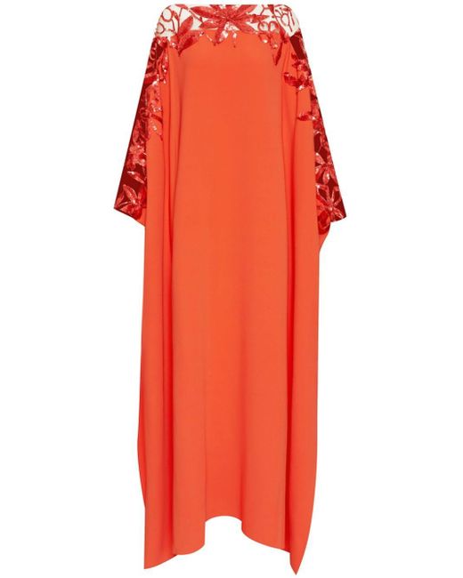 Oscar de la Renta Sequin-embroidered Caftan Dress