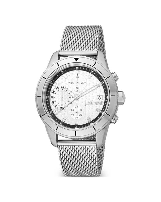 Just Cavalli Gray Maglia 42Mm Watch for men