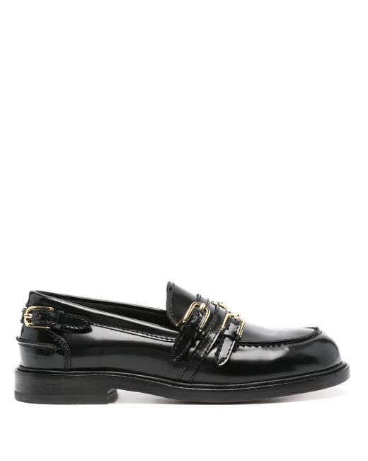 Sandro Black Loafer Mit Zierschnalle