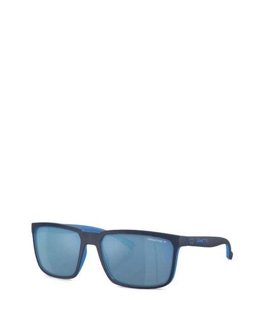 Arnette Blue Stripe Rectangle-Frame Sunglasses for men