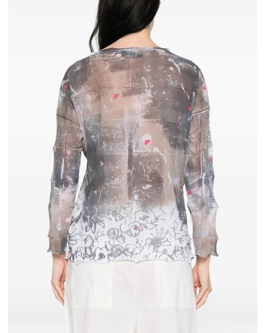 Cividini White Ernesta Patterned Sweater